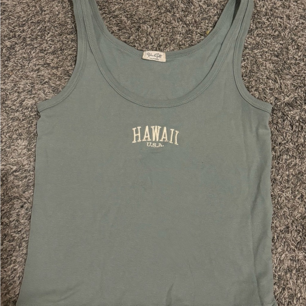 Brandy Melville Teal Hawaii Tank Top
